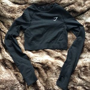 Gymshark long sleeve fitted crop top